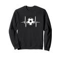 Heartbeat Soccer Player Ball Sweatshirt - Streetwear Style for Adults