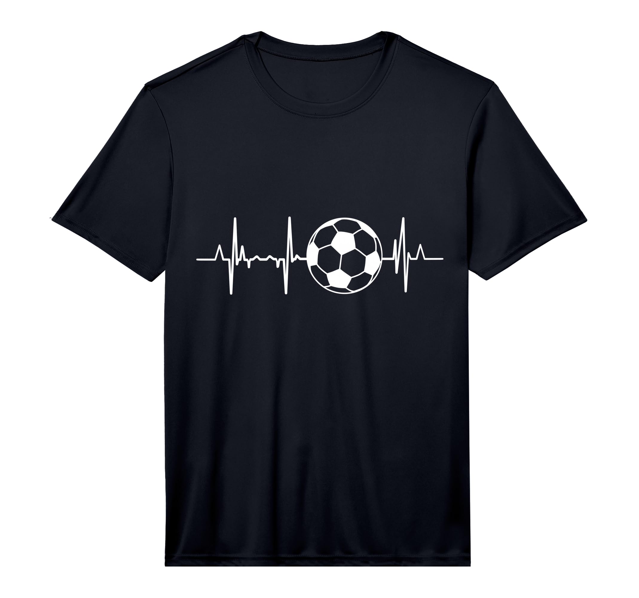 Soccer Heartbeat Performance T-Shirt - Trendy Graphic for Adults