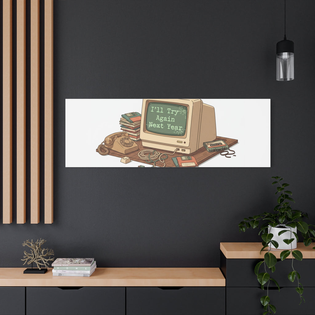 I’ll Try Again Next Year Canvas | Resolution Joke, January Burnout Poster