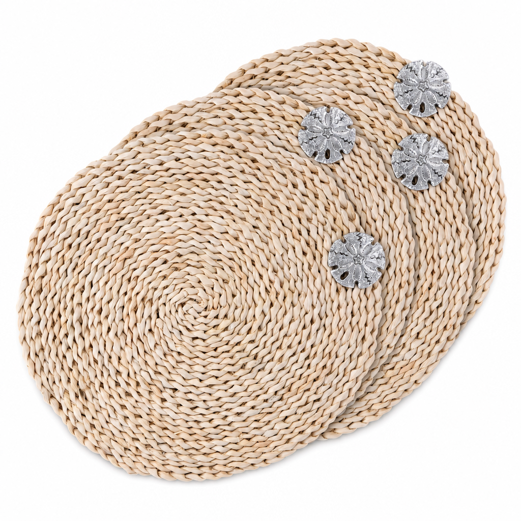 Sand Dollar Twisted Seagrass Placemats - set of 4