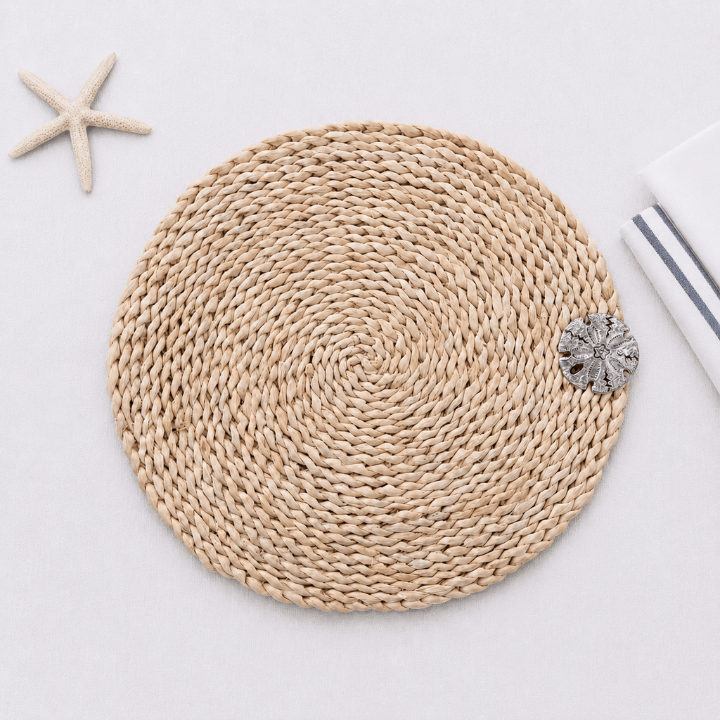 Sand Dollar Twisted Seagrass Placemats - set of 4
