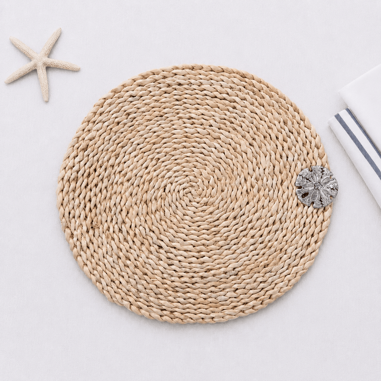 Sand Dollar Twisted Seagrass Placemats - set of 4