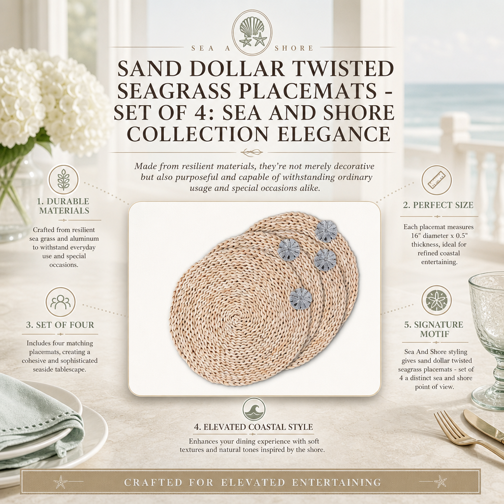 Sand Dollar Twisted Seagrass Placemats - set of 4