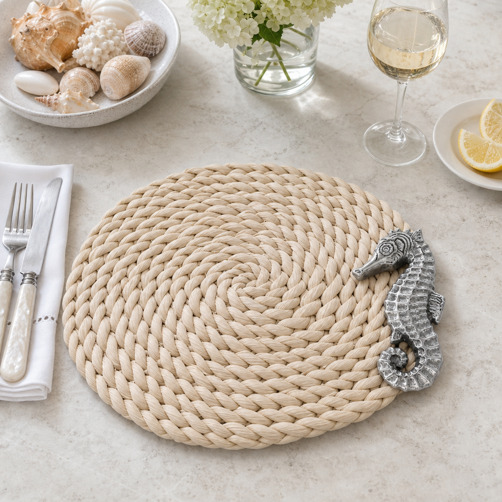 Sea Horse Twisted Seagrass Placemats - set of 4