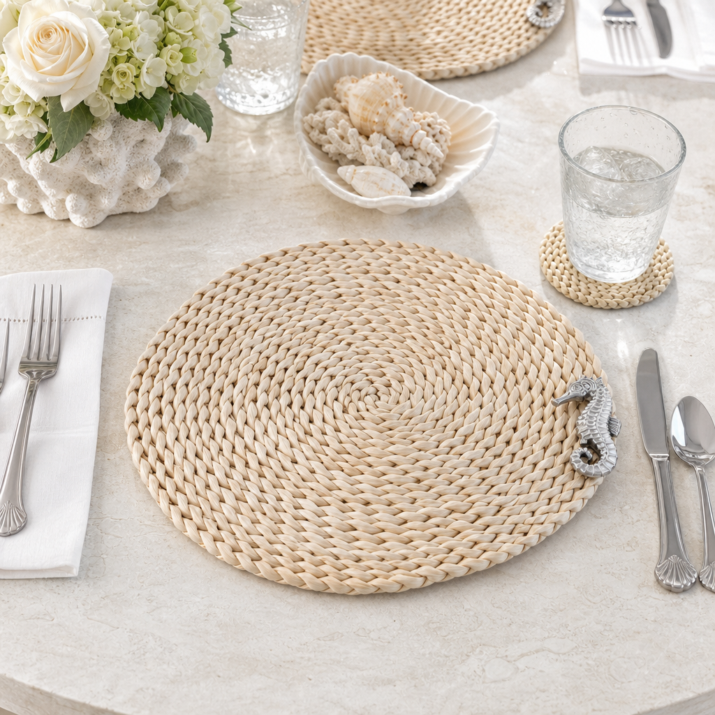 Sea Horse Twisted Seagrass Placemats - set of 4