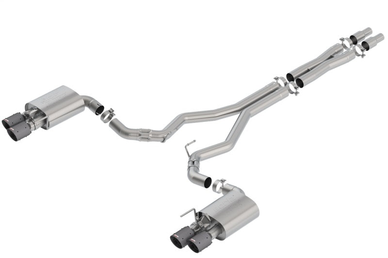Borla 2018 Ford Mustang GT 5.0L AT/MT 3in Atak Catback Exhaust w/ Valves (Carbon Fiber Black Tip) 140743CFBA