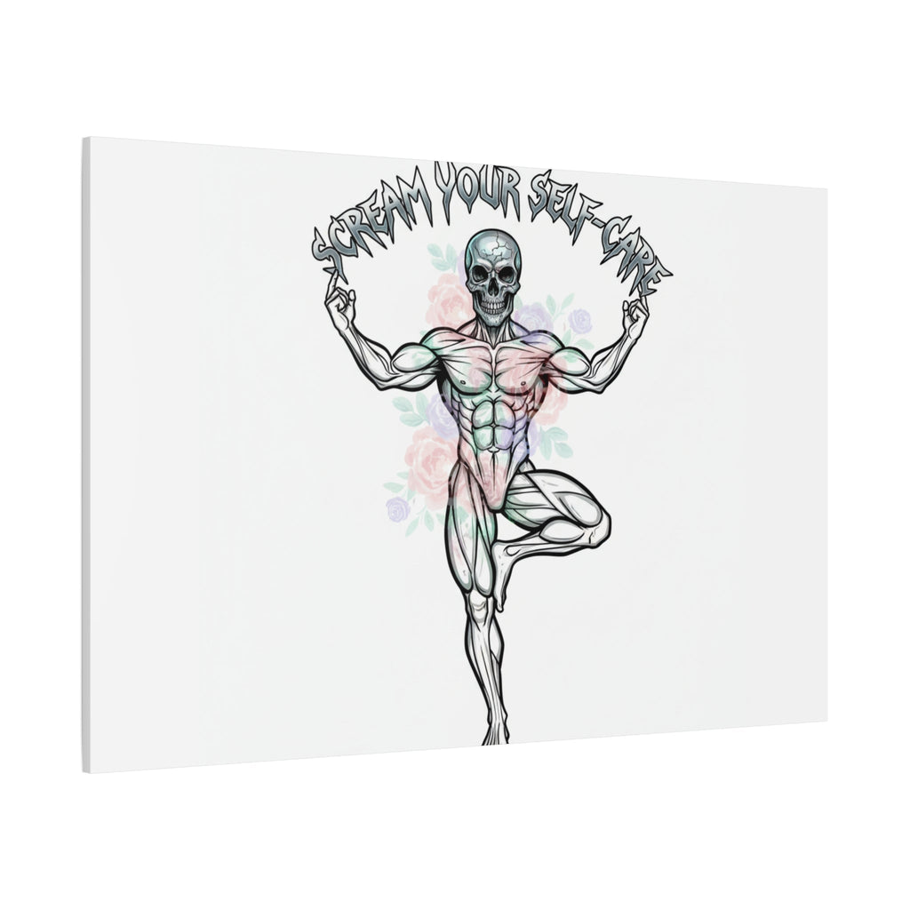 Scream Your Self-Care Canvas | Heavy Metal Wellness, Gothic Wellness Quote