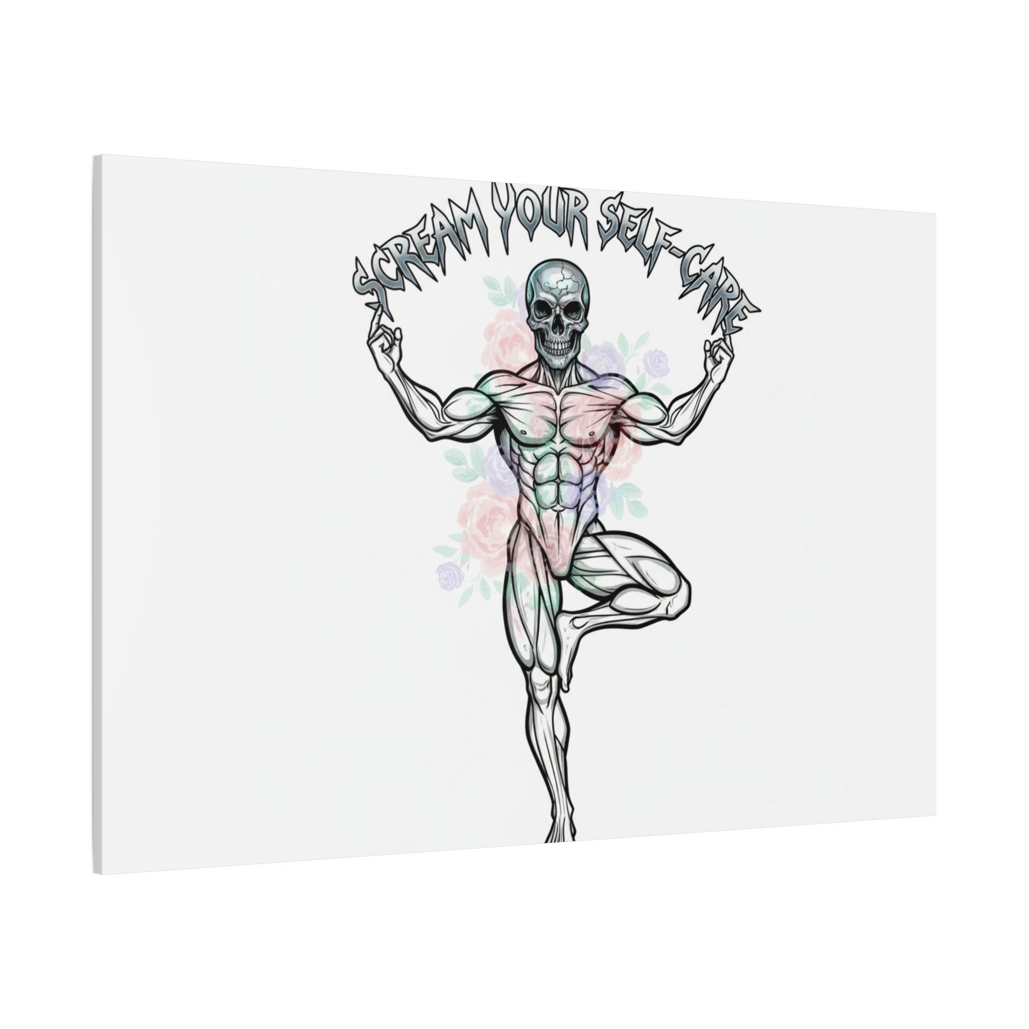 Scream Your Self-Care Canvas | Heavy Metal Wellness, Gothic Wellness Quote