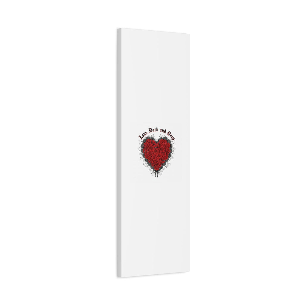 Love Dark and Deep Heart Canvas, Nu Romantic Gothic Romance, 80s Nostalgia