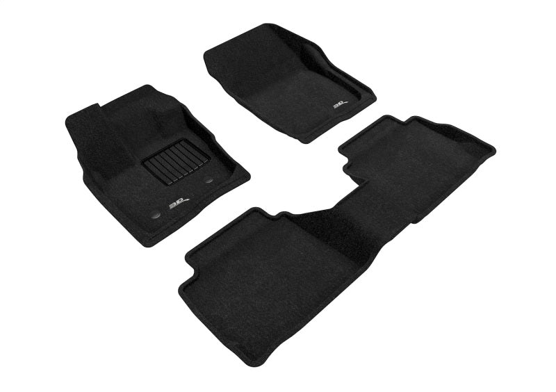 3D MAXpider 17-20 Ford Fusion Elegant 1st 2nd Row - Floor Mat Set (Black) L1FR10904709