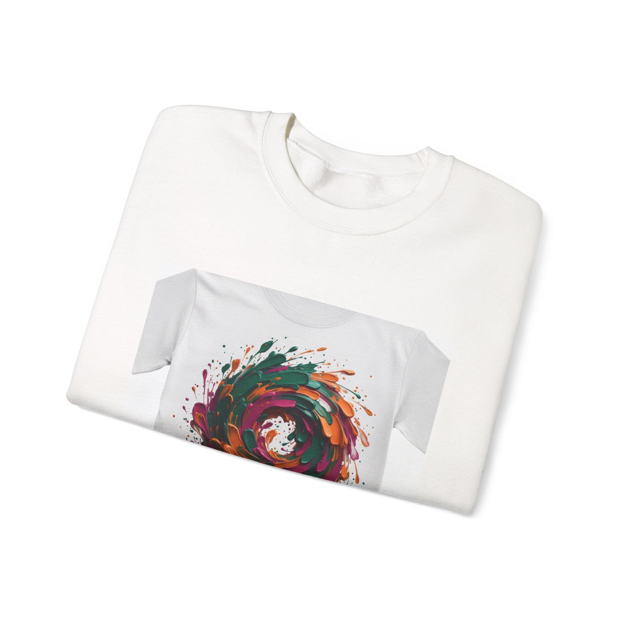 Painterly Abstract Floral Swirl Sweatshirt | artsy brushstroke apparel
