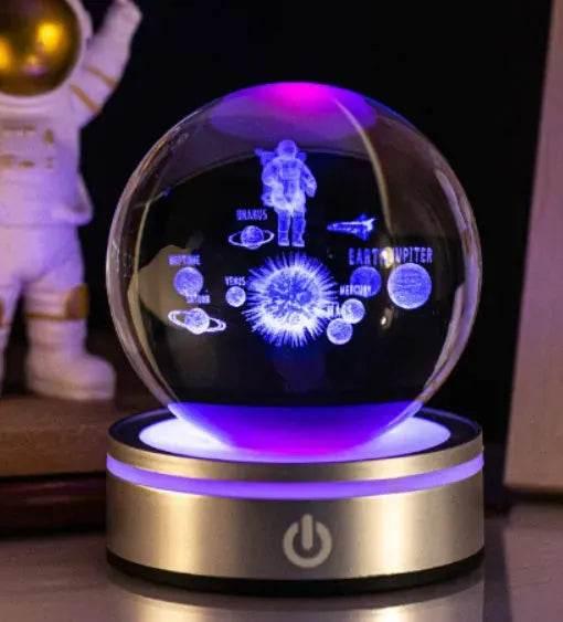 3D Space LED Crystal Ball Lamp