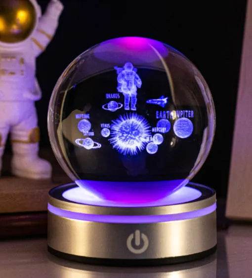 3D Space LED Crystal Ball Lamp