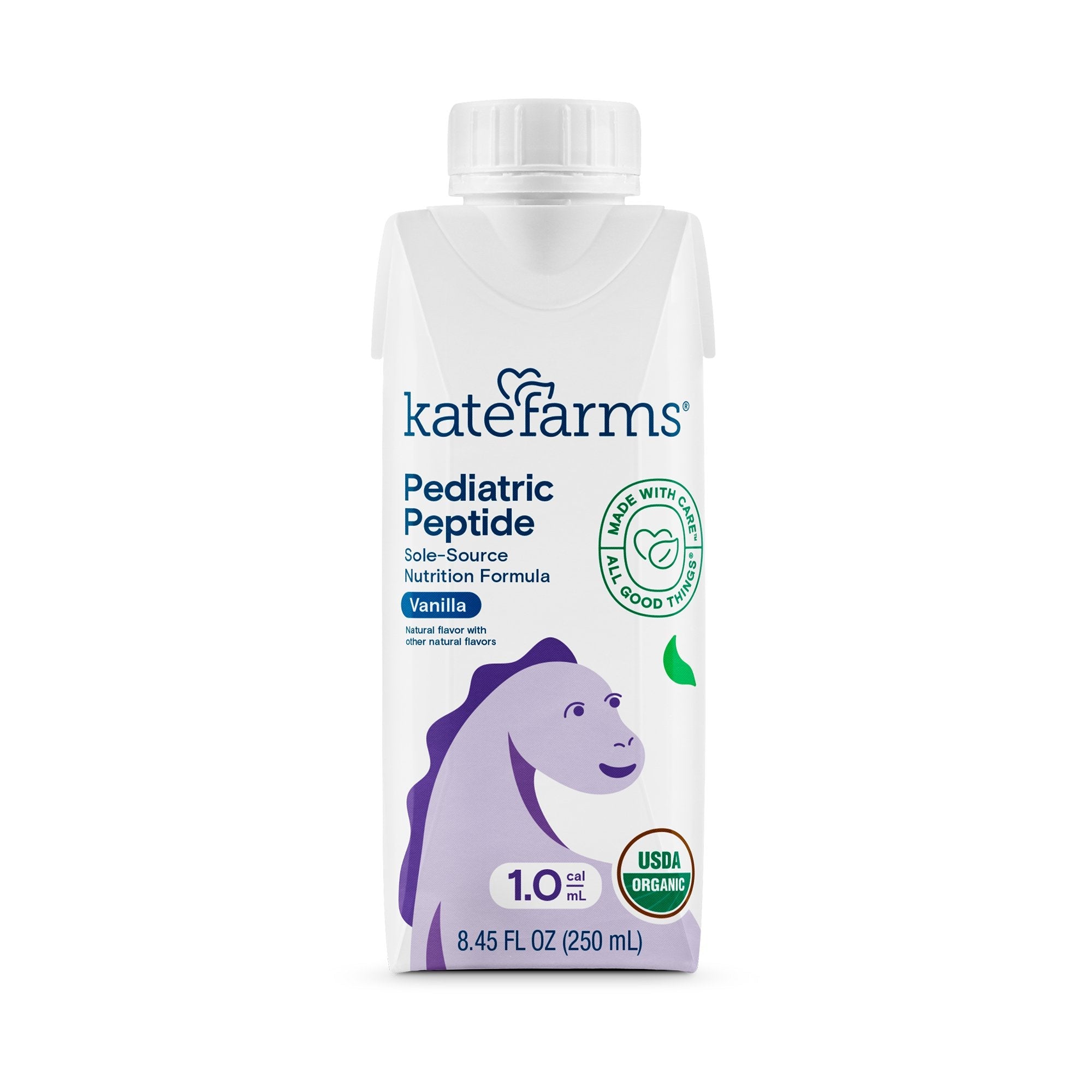 Kate Farms® Pediatric Peptide 1.0 Sole-Source Nutrition Formula, Vanilla 8.45-oz 811112030539