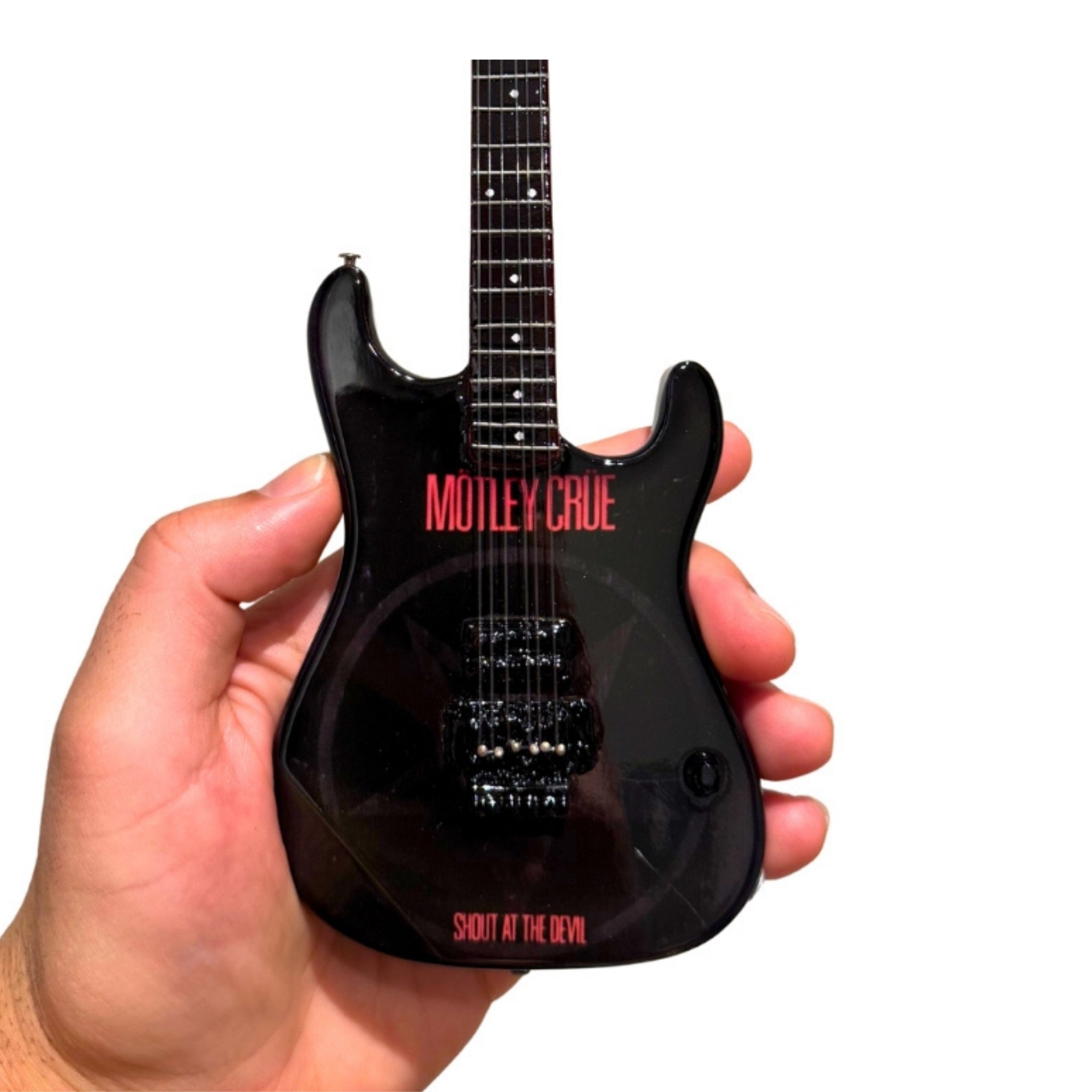The Complete Mötley Crüe Album Cover Miniature Guitar Set – All 4 Official Mini Guitar Designs
