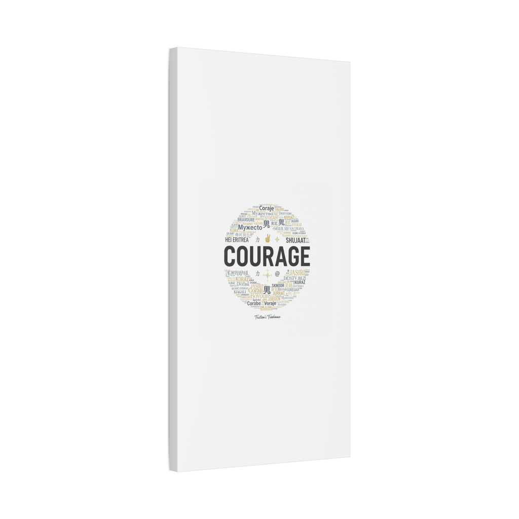 Courage Word Cloud Canvas | Fresh-Start Minimalism art print