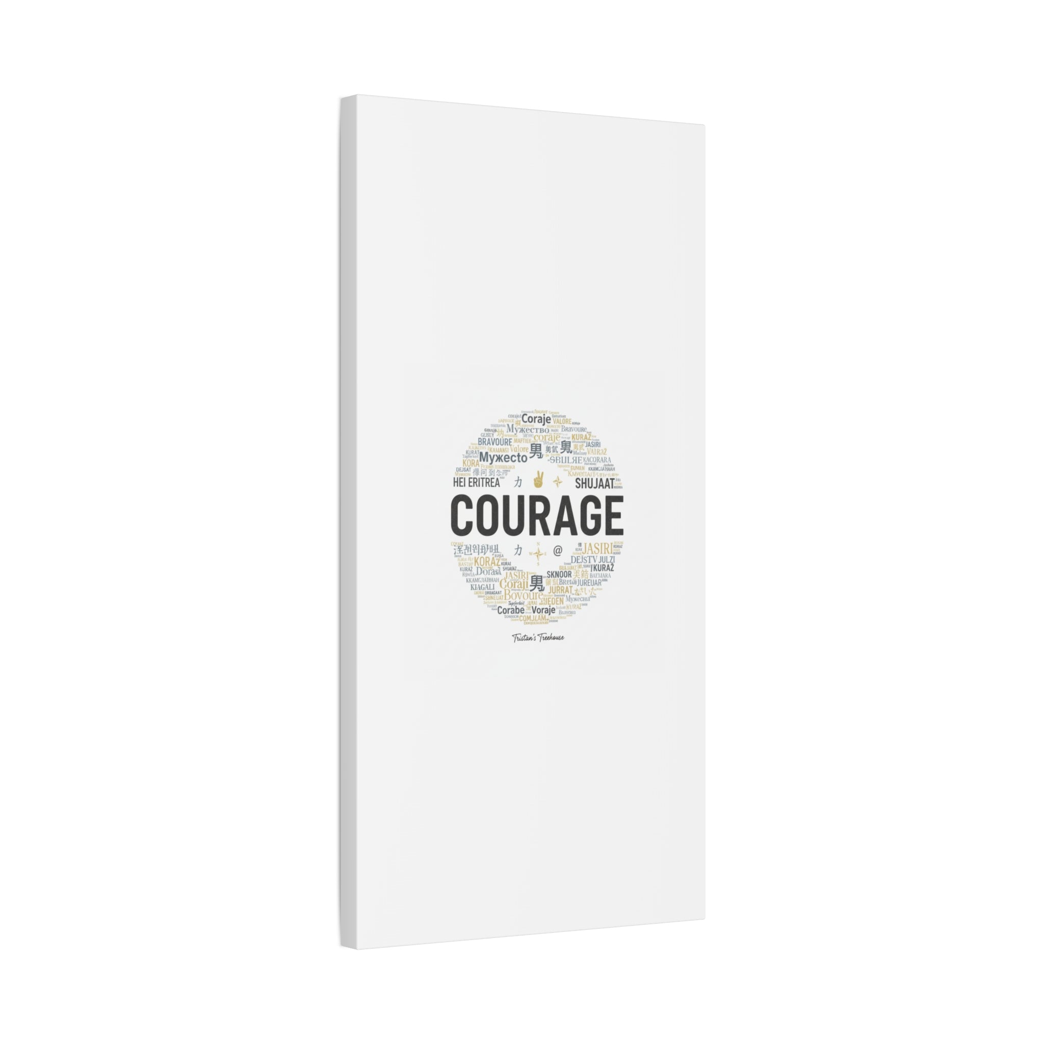 Courage Word Cloud Canvas | Fresh-Start Minimalism art print