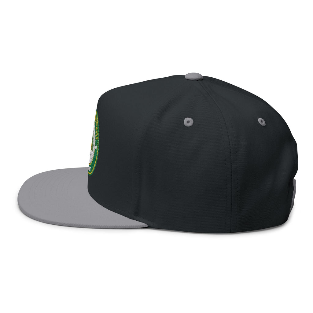 Embroidered Flat Bill Cap