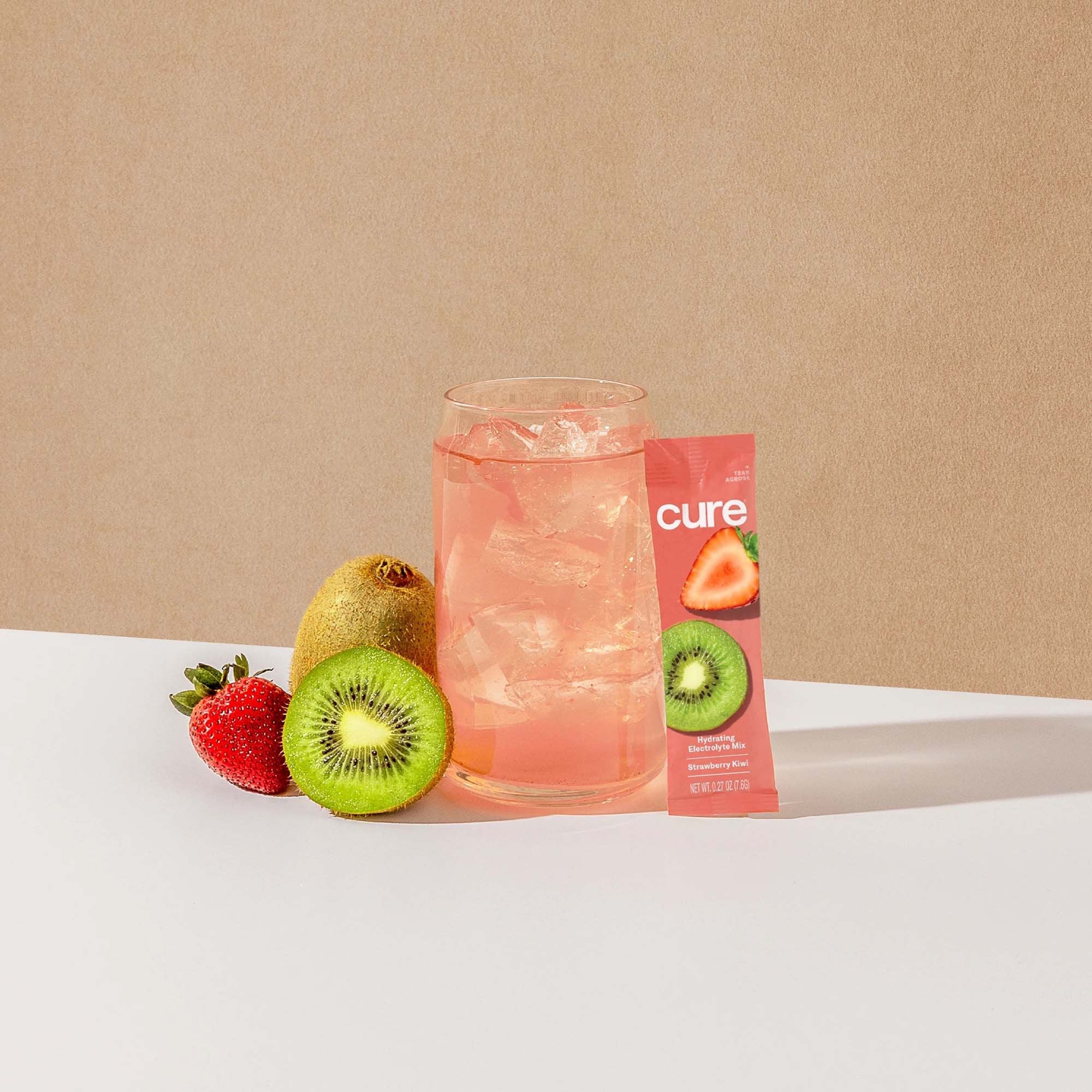 Cure Electrolyte Drink Mix, Strawberry Kiwi, 7.7-gram Packets HM1009
