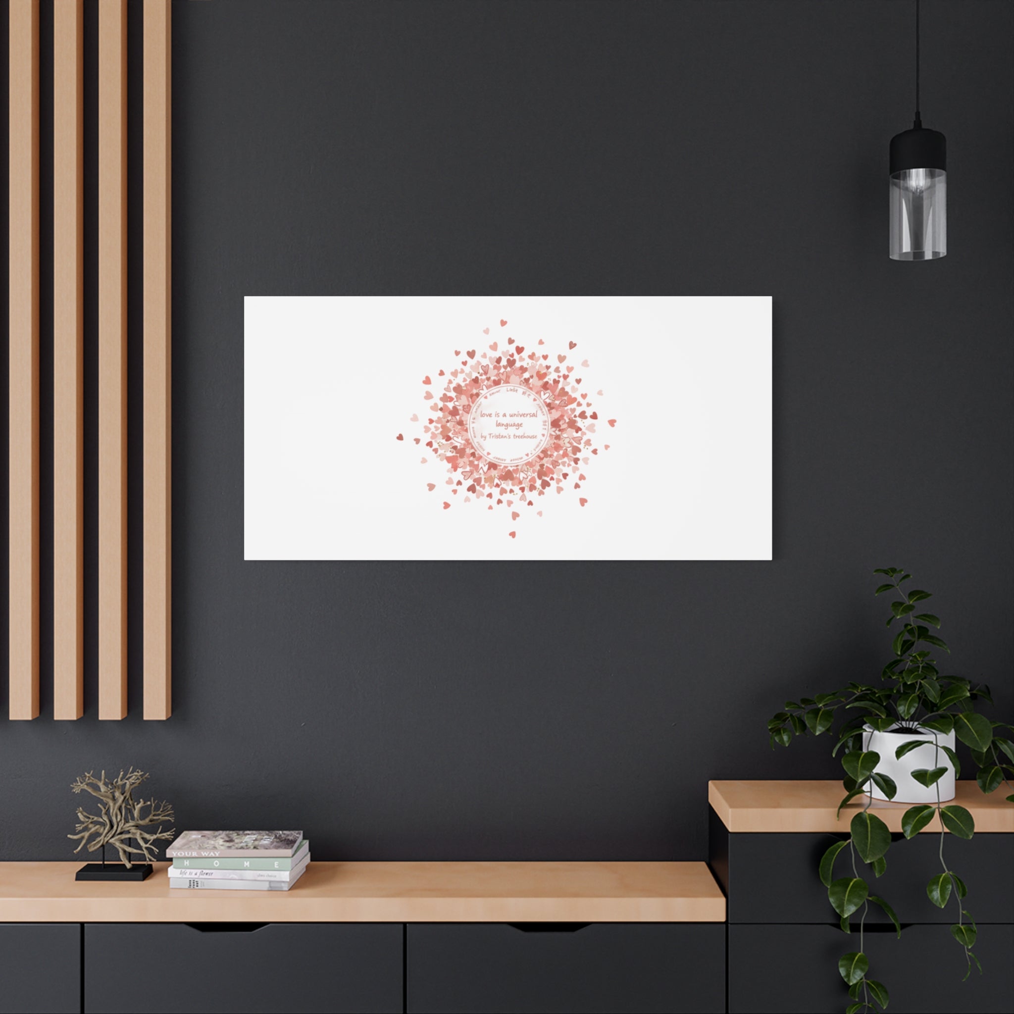 Tiny Heart Confetti Canvas | Matte Stretched Wall Art