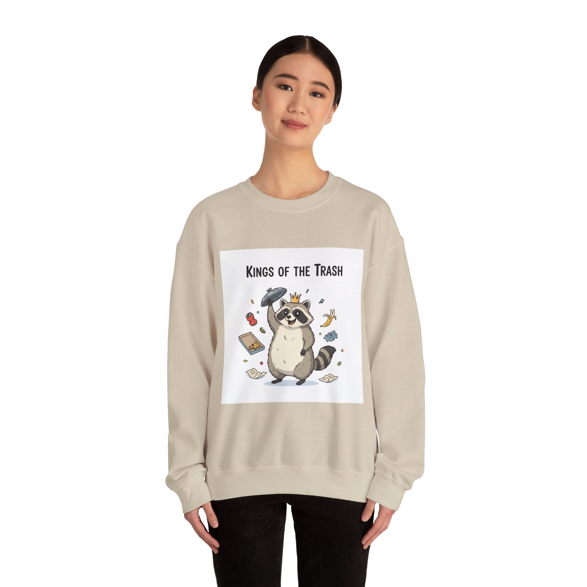 Kings of the Trash Raccoon Sweatshirt | trash panda, raccoon doodle