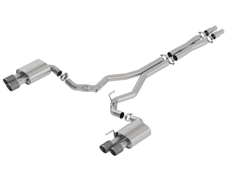 Borla 2018 Ford Mustang GT 5.0L AT/MT (w/o Valves) ATAK 3in Cat-Back Exhaust w/Carbon Fiber Tips 140746CF