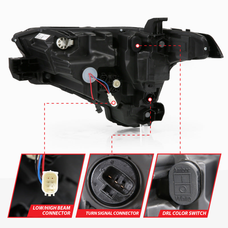 ANZO 22-24 Toyota Tundra (w/Factory LED Refl.) Z-Series Full LED Proj Headlights - Pass. Side ONLY 111599X-R