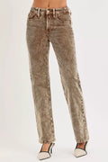 RISEN Tummy Control Mid Rise Straight Leg Corduroy Pants