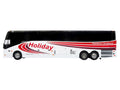 Prevost H3-45 Coach Bus "Holiday Tours" White with Red Graphics Limited Edition 1/64 Diecast Model by Iconic Replicas