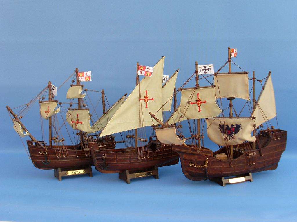Wooden Santa Maria Limited Tall Model Ship 14""