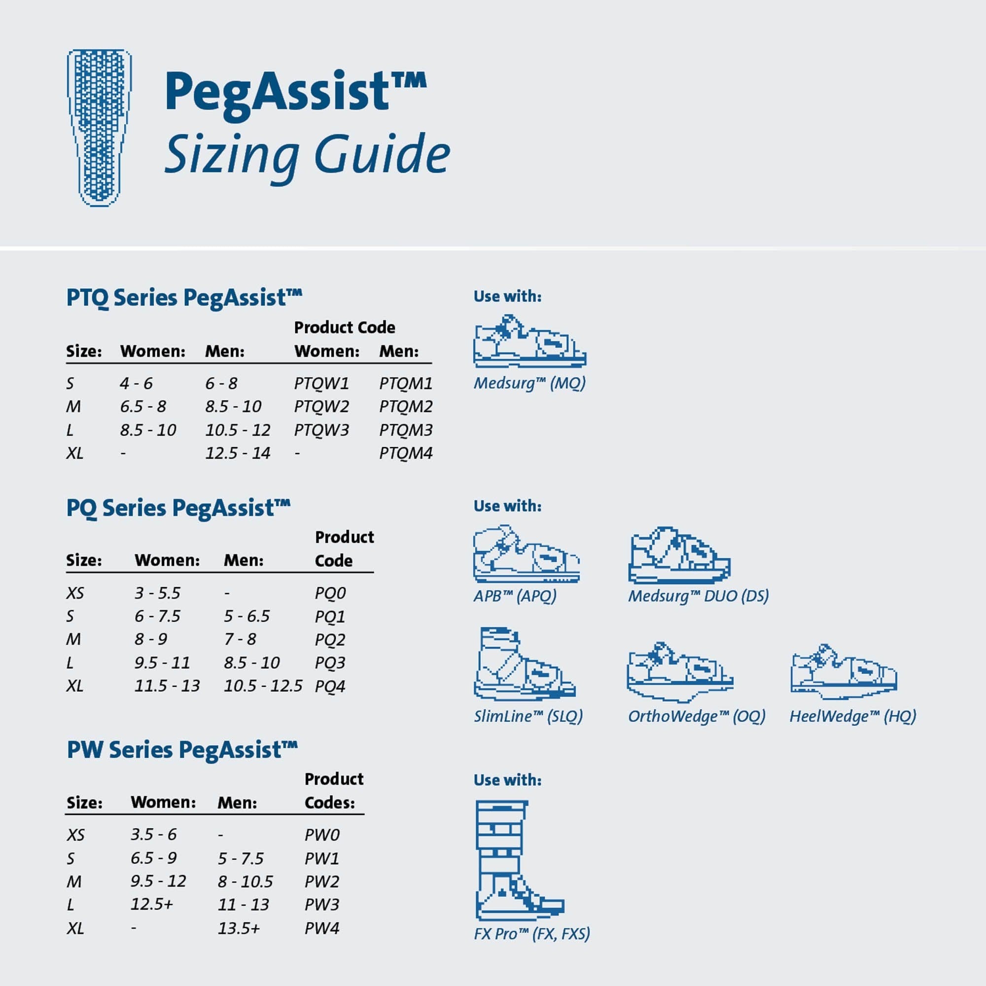 Darco International PegAssist™ Insole, Large PTQM3