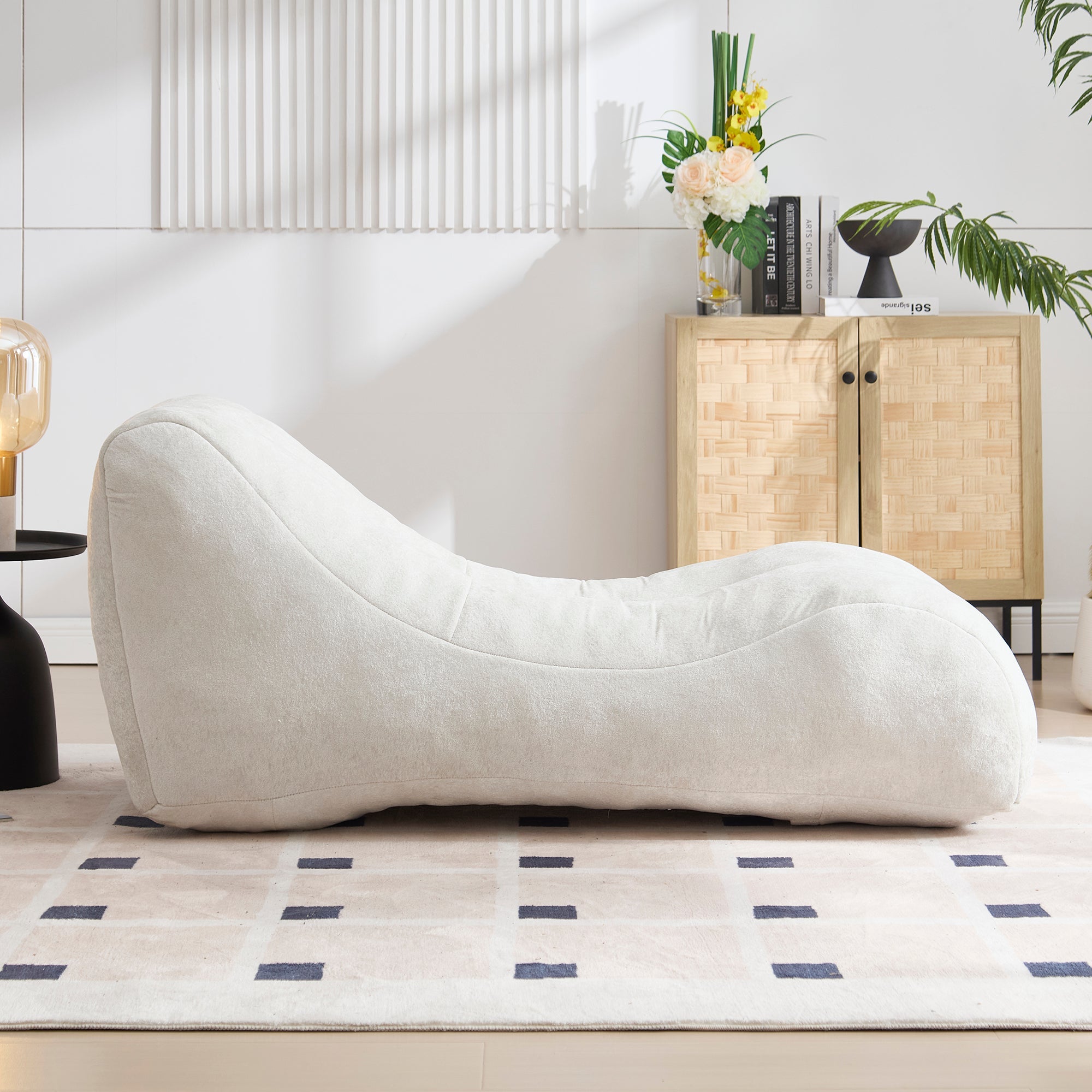 Creative Bean Bag Sofa Chair for Adults with High-Quality Sponge Filling and Polyester Fiber,59x30x23.6 inches