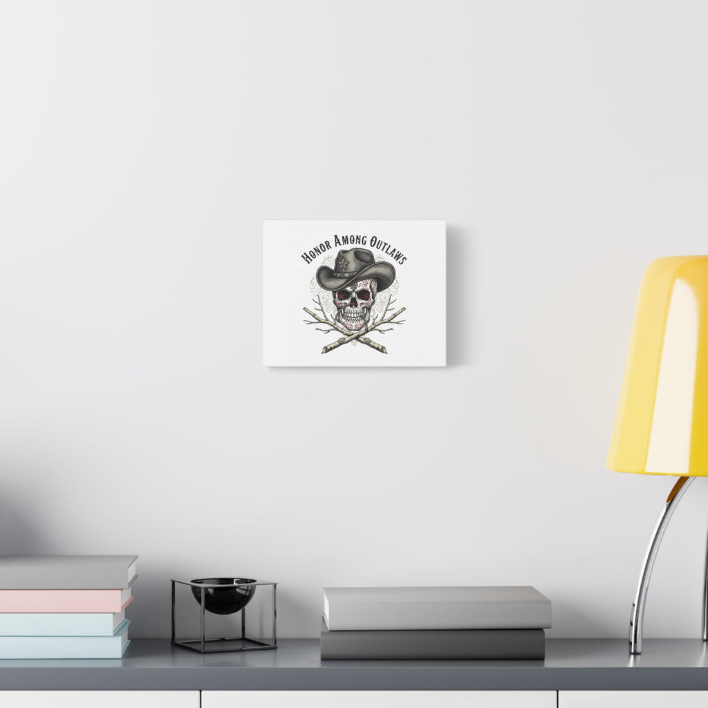 Honor Among Outlaws Canvas | Western Skull Art, Gothic Americana Desert Noir