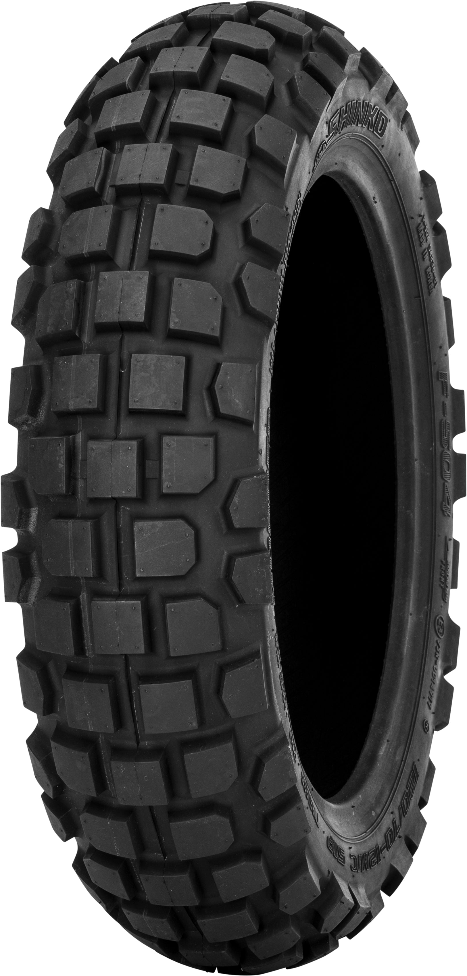 SHINKO, SHINKO Tire 504 Mobber Front 120/70-12 Bias Tread for Off-Road and Hard Terrain