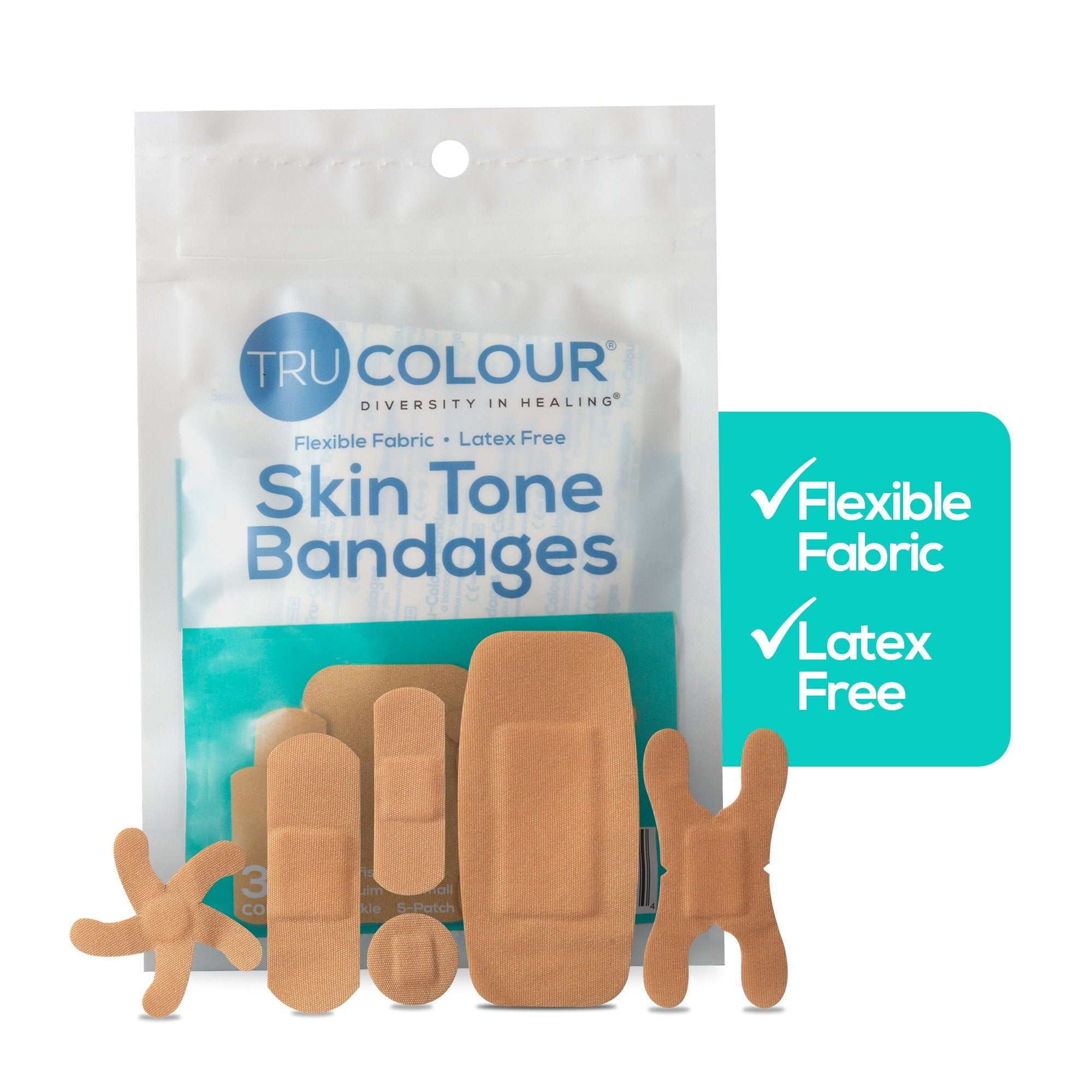 TruColour® Beige Adhesive Strip, Assorted Shapes and Sizes TCB-AASD