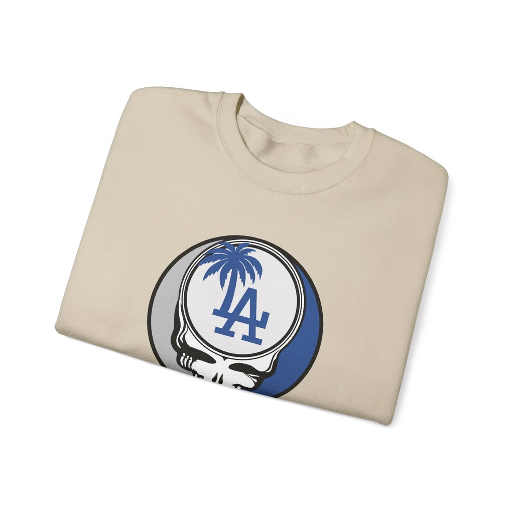 Los Angeles Dodgers Original Stealie Grateful Dead Crewneck Grateful Dead Sweatshirt