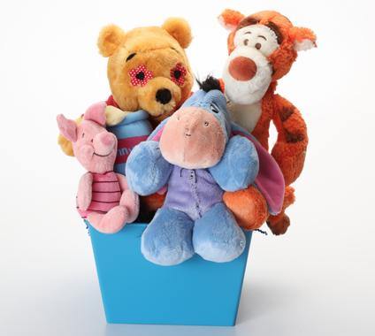 15% OFF! Bucket of Pooh Large SQUEAKY Dog Toys Gift Basket
