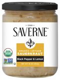 Saverne - Organic Kraut Black Pepper Lemon, 16 oz (Pack of 6) - Gluten-Free Kosher