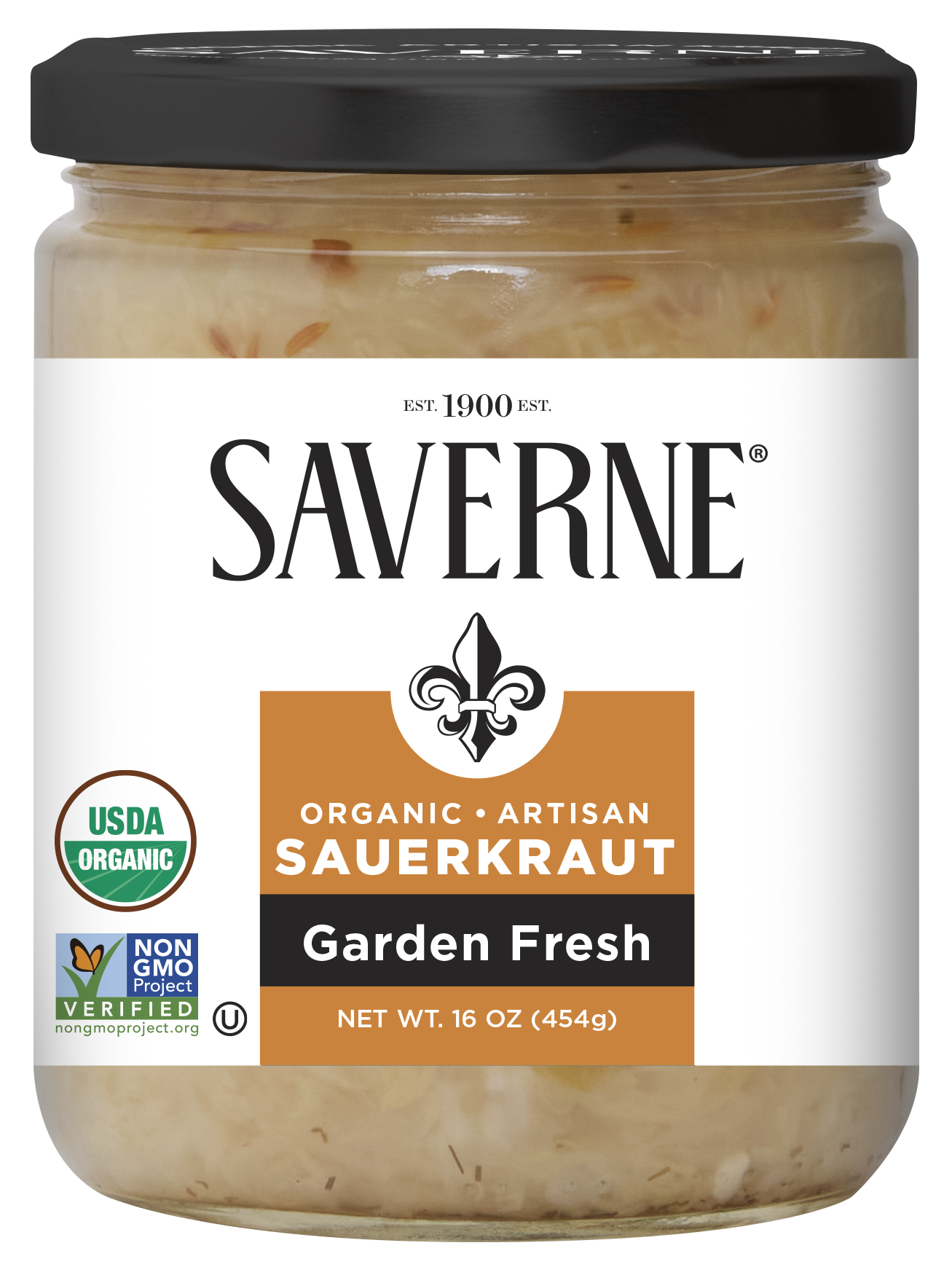 Saverne - Organic Kraut, 16 oz (Pack of 6) - Gluten-Free Kosher