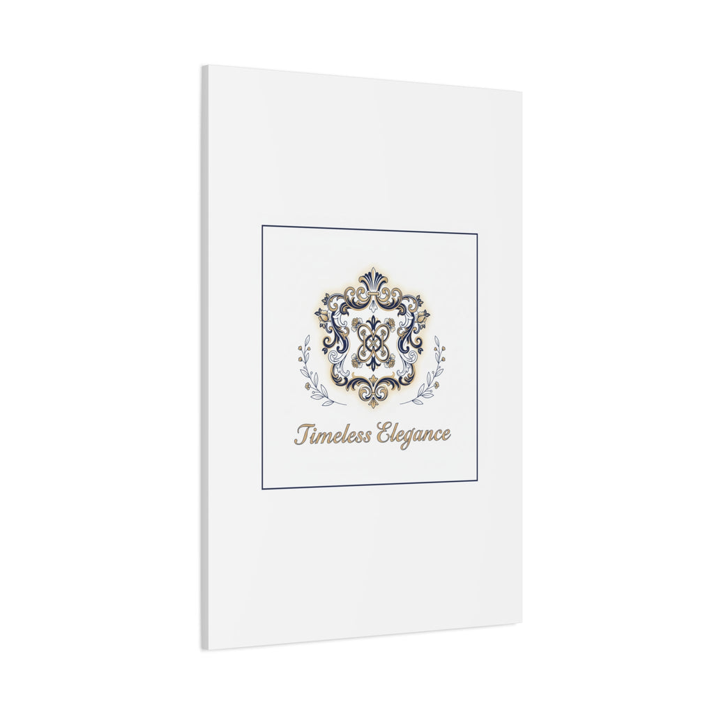 Ornate Brooch Emblem Canvas | Vintage Formalwear Accents, Baroque Print