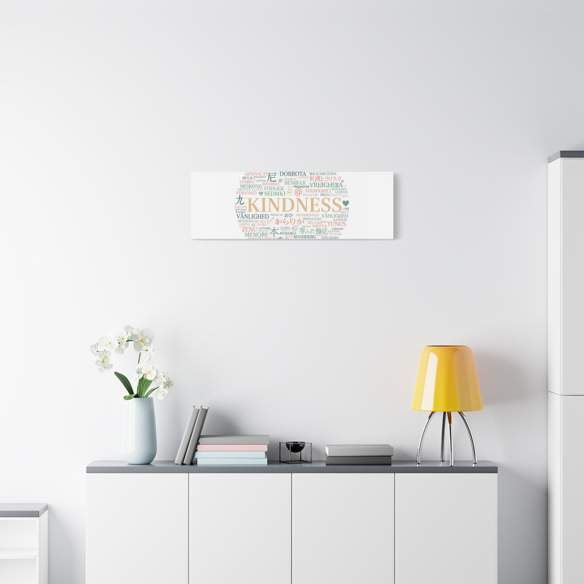 Kindness Word Cloud Canvas | Fresh Start Minimalist Wall Art