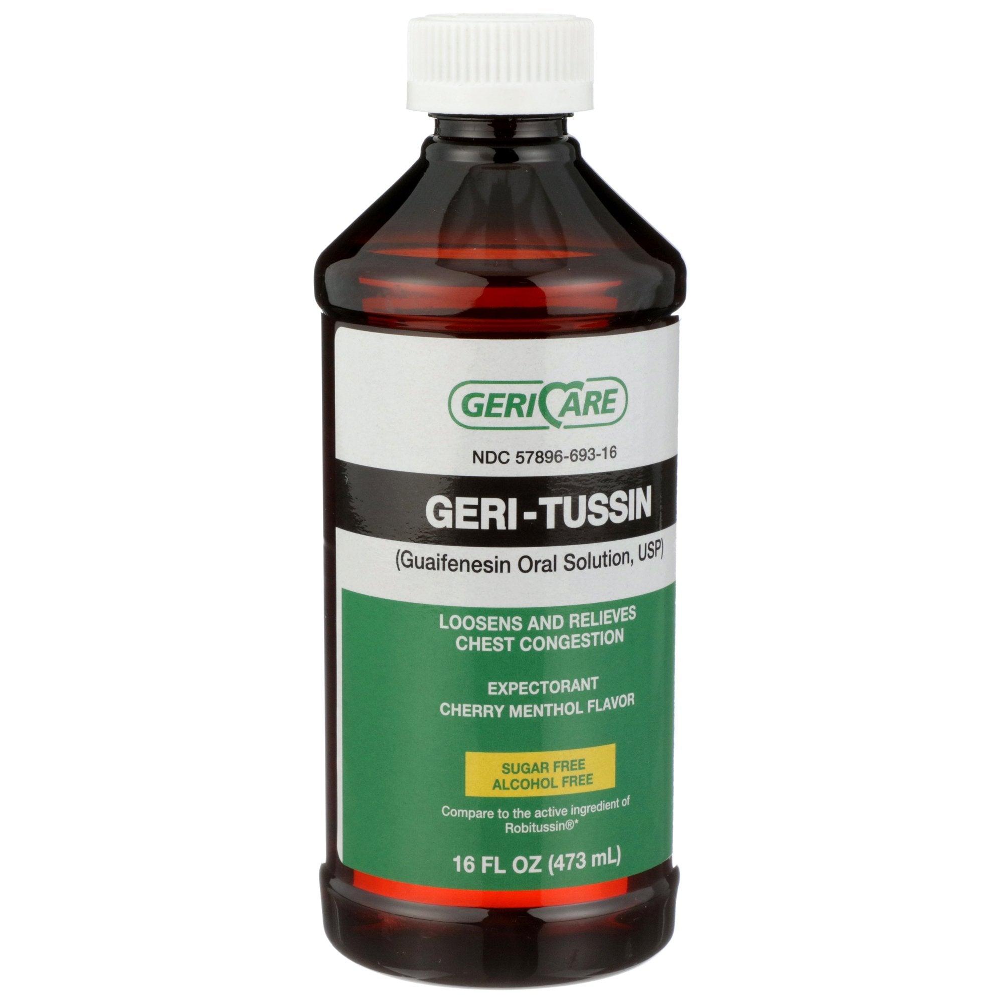 Geri-Care® Guaifenesin Cold and Cough Relief, 16-ounce Bottle QROB-16-GCP