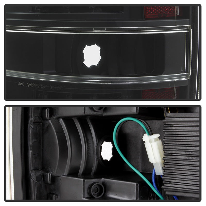 SPYDER xTune 09-14 Ford F-150 Light Bar LED Tail Lights - Black (ALT-JH-FF15009-LBLED-BK) 9042188