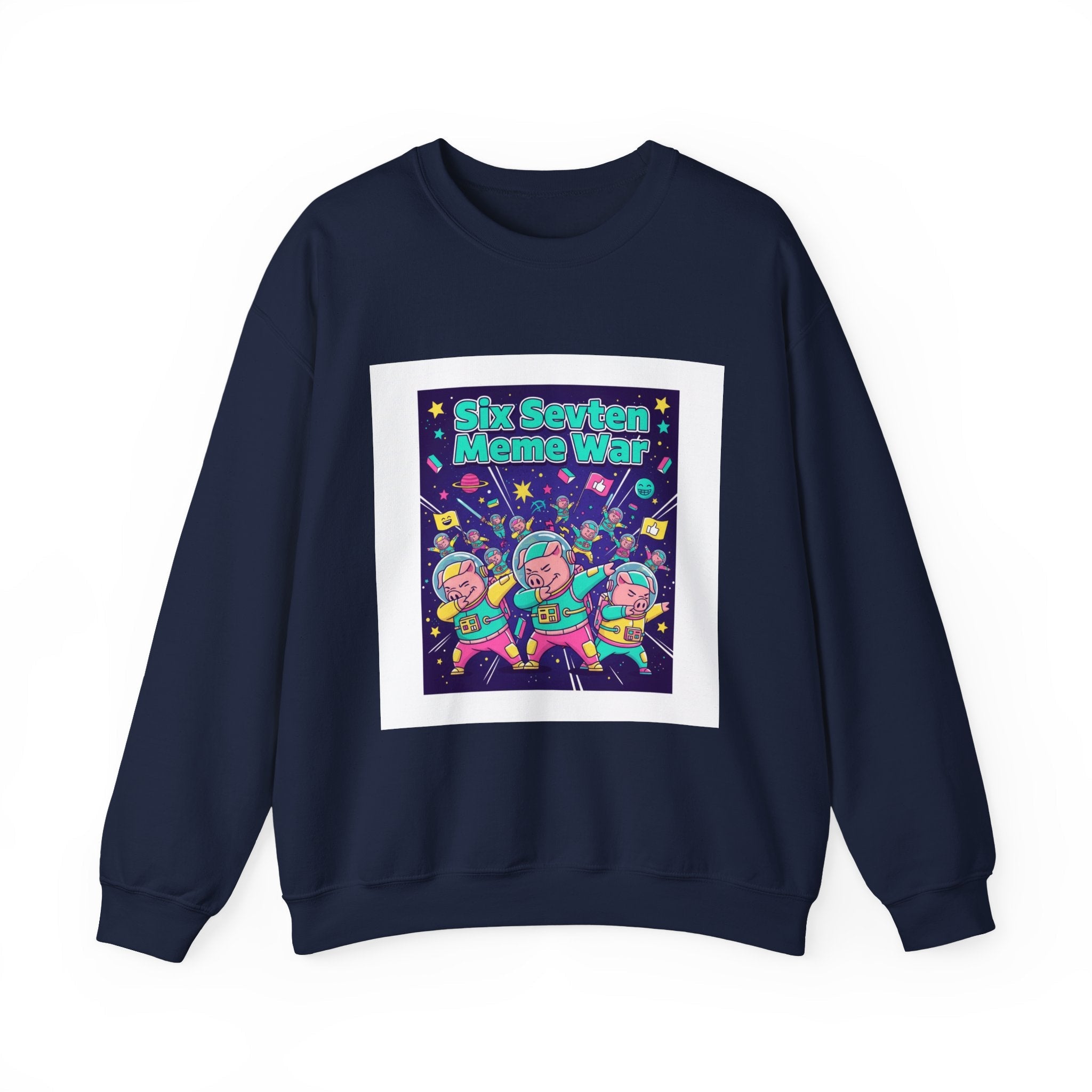 Meme War: Six vs. Seven Crewneck Sweatshirt