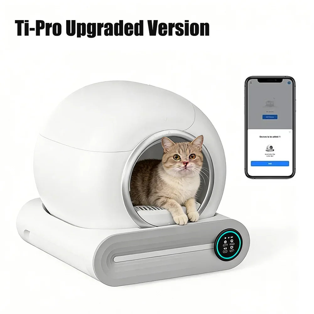 65L Automatic Self - Cleaning Enclosed Cat Litter Box with App Control & Ionic Deodorizer - PhishStones Products