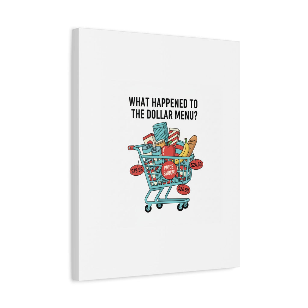 What Happened to the Dollar Menu? Canvas | Grocery Prices Meme, Price Shock Wall Art