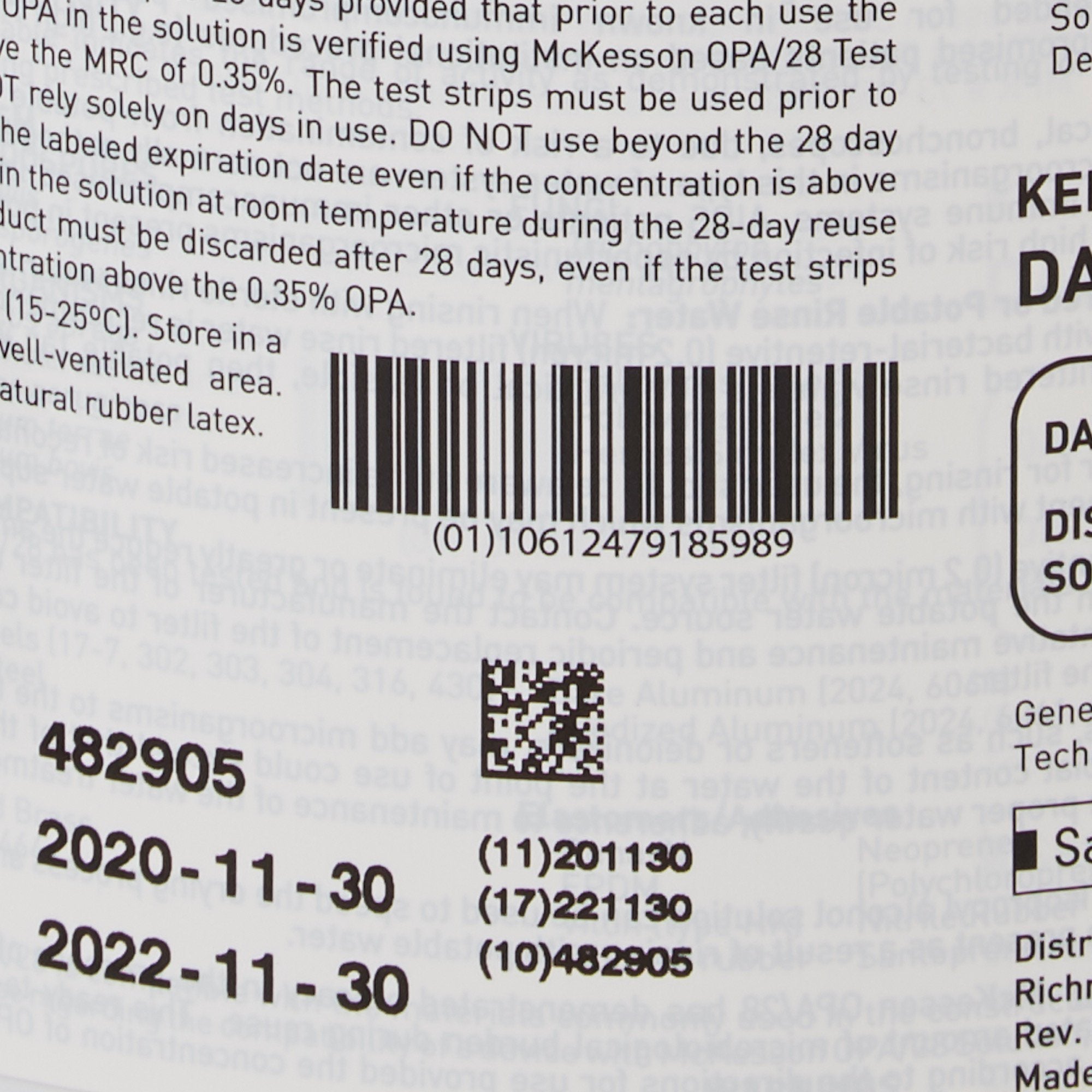 McKesson OPA High Level Disinfectant, 1 gal. Jug 73-OPA28