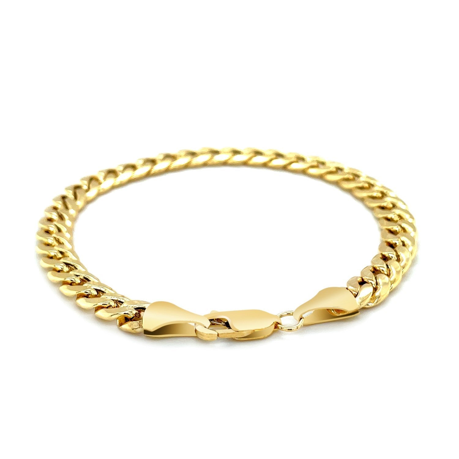 6.6mm 10k Yellow Gold Semi Solid Miami Cuban Bracelet - PhishStones Products