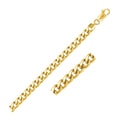6.6mm 10k Yellow Gold Semi Solid Miami Cuban Bracelet - PhishStones Products