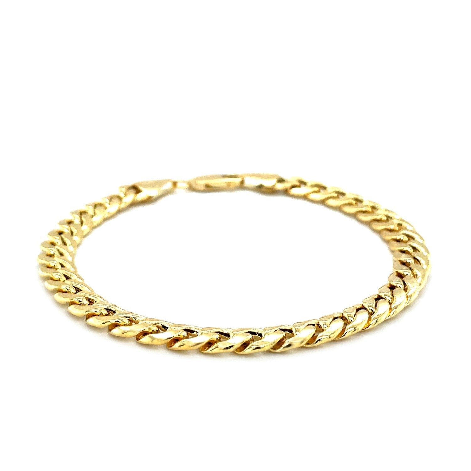 6.6mm 10k Yellow Gold Semi Solid Miami Cuban Bracelet - PhishStones Products